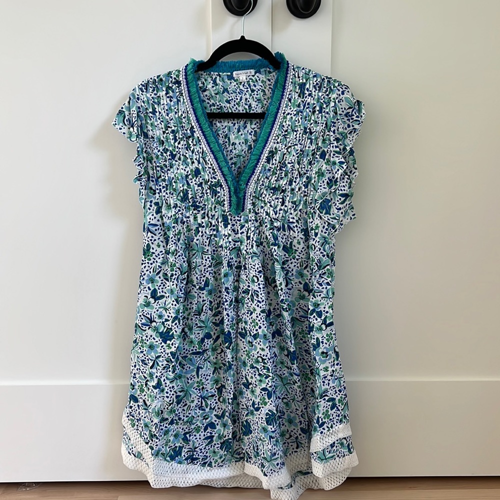 Poupette St Barth Blue Beach Coverup Size Small